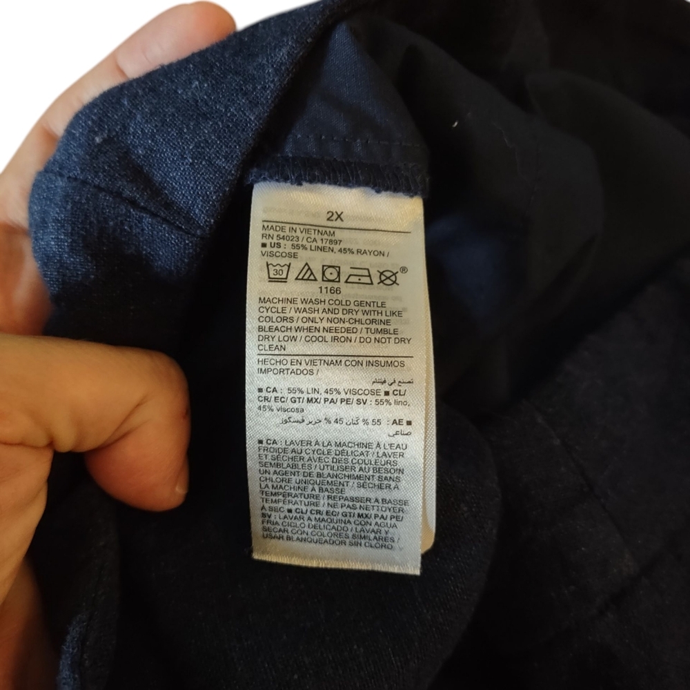 Old Navy Linen Blend Extra High Rise Taylor Wide Leg Trouser Pants NWT - Picture 9 of 16